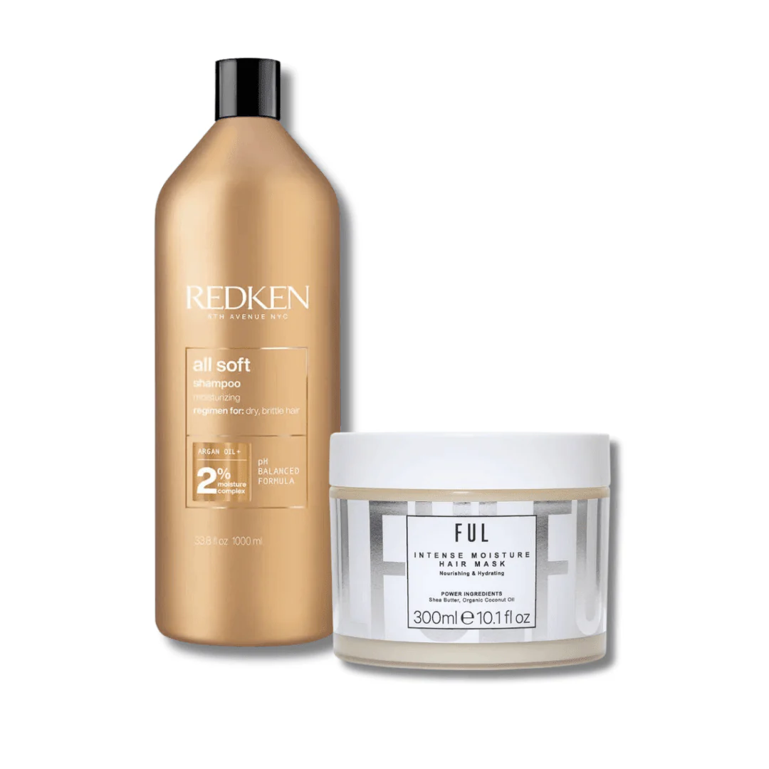 Redken All Soft Shampoo 1000ml and FUL Moisture Mask Bundle - Image 5